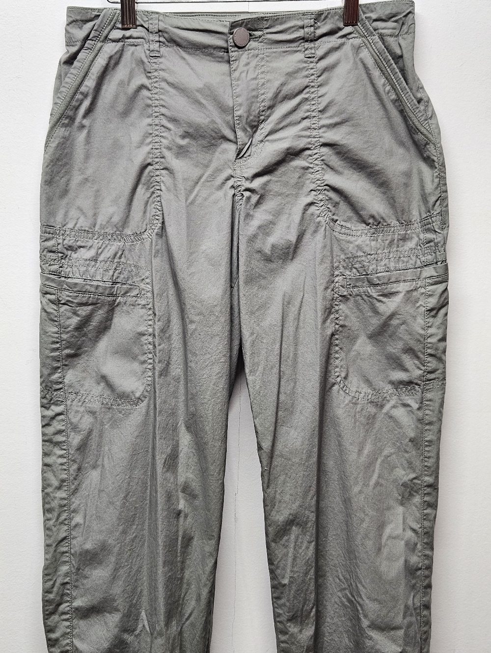 Democracy Utility Pants Womens 10 Green Convertible Cargo Flex Waist Gorpcore - Picture 7 of 12